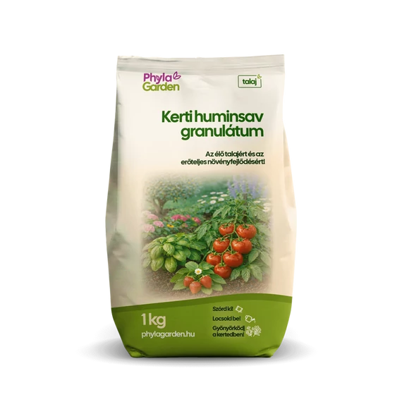 1 kilogrammos kiszerelésben PhylaGarden Kerti huminsav granulátum